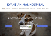 Tablet Screenshot of evansanimalhospital.net